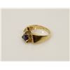 Image 2 : 9) 14K YELLOW GOLD DIAMOND & TANZANITE RING
