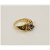 Image 3 : 9) 14K YELLOW GOLD DIAMOND & TANZANITE RING