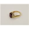 Image 2 : 13) 14K YELLOW GOLD DIAMOND & AMETHYST RING