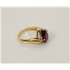 Image 3 : 13) 14K YELLOW GOLD DIAMOND & AMETHYST RING