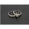 Image 1 : 21) 14K WHITE GOLD DIAMOND WEDDING RING SET