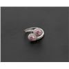 Image 1 : 24) 14K WHITE GOLD DIAMOND & PINK SAPPHIRE RING