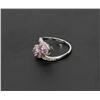 Image 2 : 24) 14K WHITE GOLD DIAMOND & PINK SAPPHIRE RING