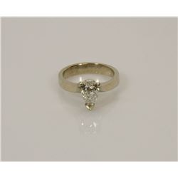 29) 10K WHITE GOLD DIAMOND SOLITAIRE RING