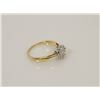 Image 3 : 47) 14K WHITE & YELLOW GOLD DIAMOND CLUSTER RING