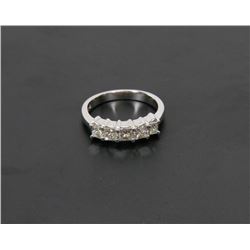 49) 14K WHITE GOLD DIAMOND RING