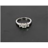 Image 1 : 50) 14K WHITE GOLD AND 3 DIAMOND RING
