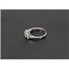 Image 2 : 50) 14K WHITE GOLD AND 3 DIAMOND RING