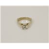 Image 1 : 51) 10K WHITE GOLD DIAMOND SOLITAIRE RING