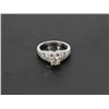 Image 1 : 52) 18K WHITE GOLD DIAMOND ENGAGEMENT RING