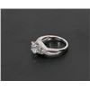Image 2 : 60) 18K WHITE GOLD DIAMOND & CUBIC ZIRCONIA RING