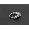 Image 3 : 60) 18K WHITE GOLD DIAMOND & CUBIC ZIRCONIA RING