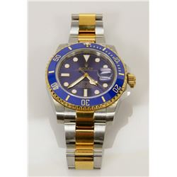 65) MENS REPLICA STAINLESS STEEL & GOLD PLATED