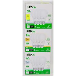 3 BOXES OF LED LIGHTBULBS