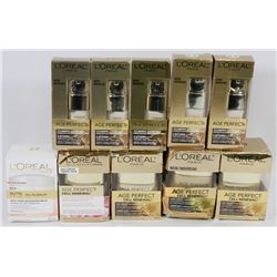 BAG OF ASSORTED LOREAL PARIS SKIN BALMS AND CREAMS