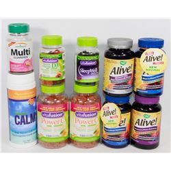 BAG OF ASSORTED VITAMINS AND SUPPLEMENTS
