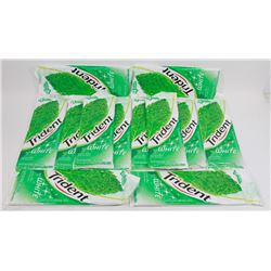 12 PACKS OF TRIDENT WINTERGREEN WHITE GUM