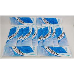 12 PACKS OF TRIDENT WHITE PEPPERMINT GUM