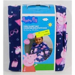 PEPPA PIG CUDDLY BLANKET WRAP (43" X 43")