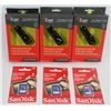 Image 1 : LOT OF THREE 8GB SD CARDS WITH THREE 3.1AMP RAPID