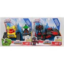 LOT OF TWO MARVEL SUPER HERO ADVENTURES TOYS