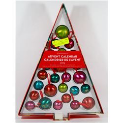 STARBUCKS CHRISTMAS ADVENT CALENDAR ORNAMENTS