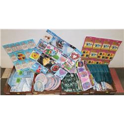 LARGE BUNDLE OF BIRTHDAY PARTY SUPPLIES INCLUDING