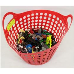 SMALL BASKET OF TOY CARS