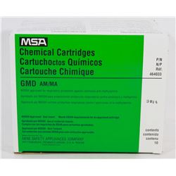 BOX OF MSA CHEMICAL CARTRIDGES