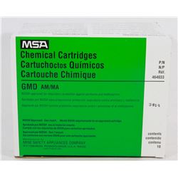 BOX OF MSA CHEMICAL CARTRIDGES