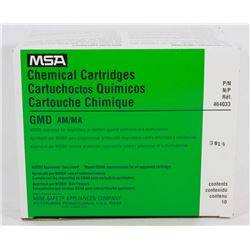 BOX OF MSA CHEMICAL CARTRIDGES