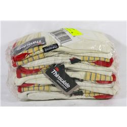 BUNDLE OF 6 LEATHER GRAIN, INSULATED GLOVES