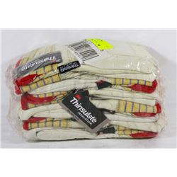 BUNDLE OF 6 LEATHER GRAIN, INSULATED GLOVES