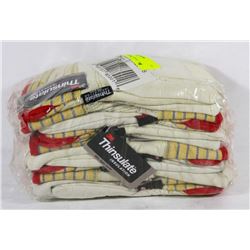 BUNDLE OF 6 LEATHER GRAIN, INSULATED GLOVES