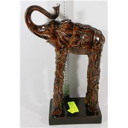 LARGE WOODEN ELEPHANT