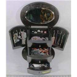 ESPRESSO LEANZA JEWELRY BOX 10.5"X13.5"X9"