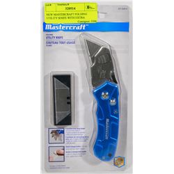 NEW MASTERCRAFT FOLDING UTILITY KNIFE WITH EXTRA