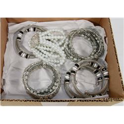 BOX W/6 FASHION BRACELETS - JEWELRY