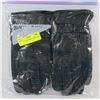 Image 1 : 2PK MENS LEATHER GLOVES LARGE