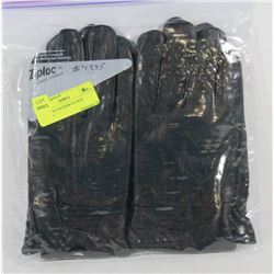 2PK MENS LEATHER GLOVES MEDIUM