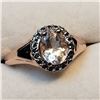 Image 2 : 8) ROSE GOLD-PLATED STERLING SILVER RING SIZE 7.25