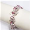 Image 2 : 11) STERLING SILVER PEARL CUBIC ZIRCONIA BRACELET