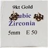 Image 3 : 12) 9K YELLOW GOLD CUBIC ZIRCONIA HEART EARRINGS