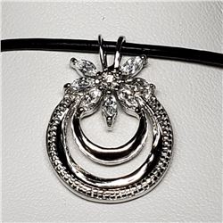 15) STERLING SILVER CUBIC ZIRCONIA PENDANT