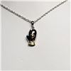 Image 2 : 23) STERLING SILVER GLOVE PENDANT NECKLACE