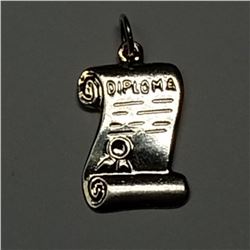 25) STERLING SILVER DIPLOMA PENDANT