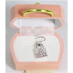 26) STERLING SILVER AMETHYST PURSE PENDANT