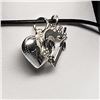 Image 2 : 32) STERLING SILVER 2 HEART PENDANT