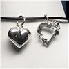 Image 3 : 32) STERLING SILVER 2 HEART PENDANT