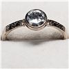 Image 1 : 33) STERLING SILVER CZ MARCASITE RING SIZE 8